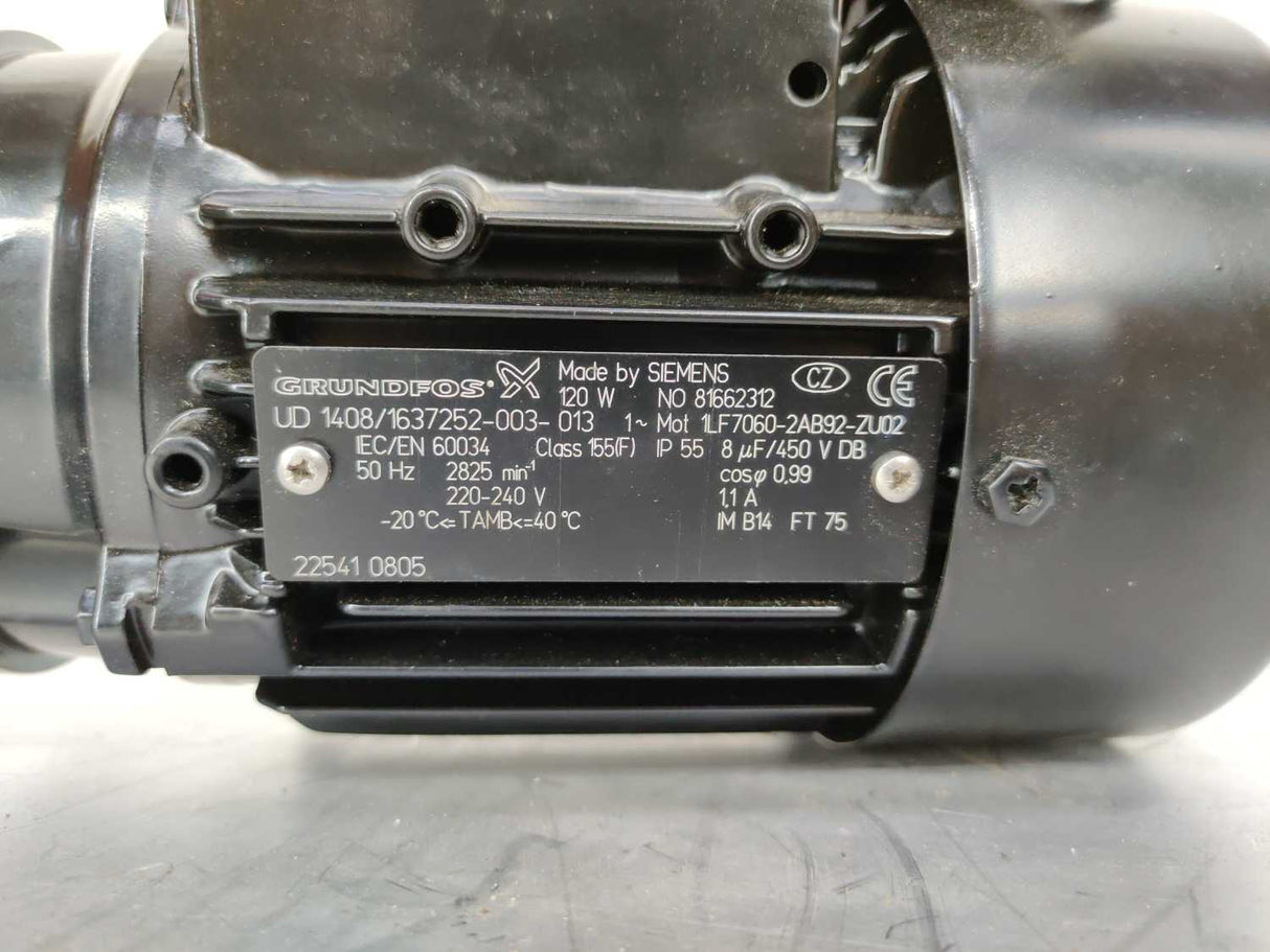 Grundfoss 96569370 Inline Single Stage Pump TP 25-50/2 & 81662312 Motor