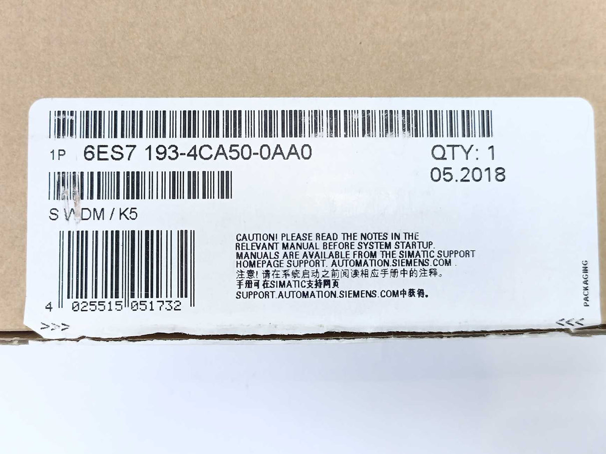 Siemens 6ES7193-4CA50-0AA0 Terminal Module Batch 5pcs.