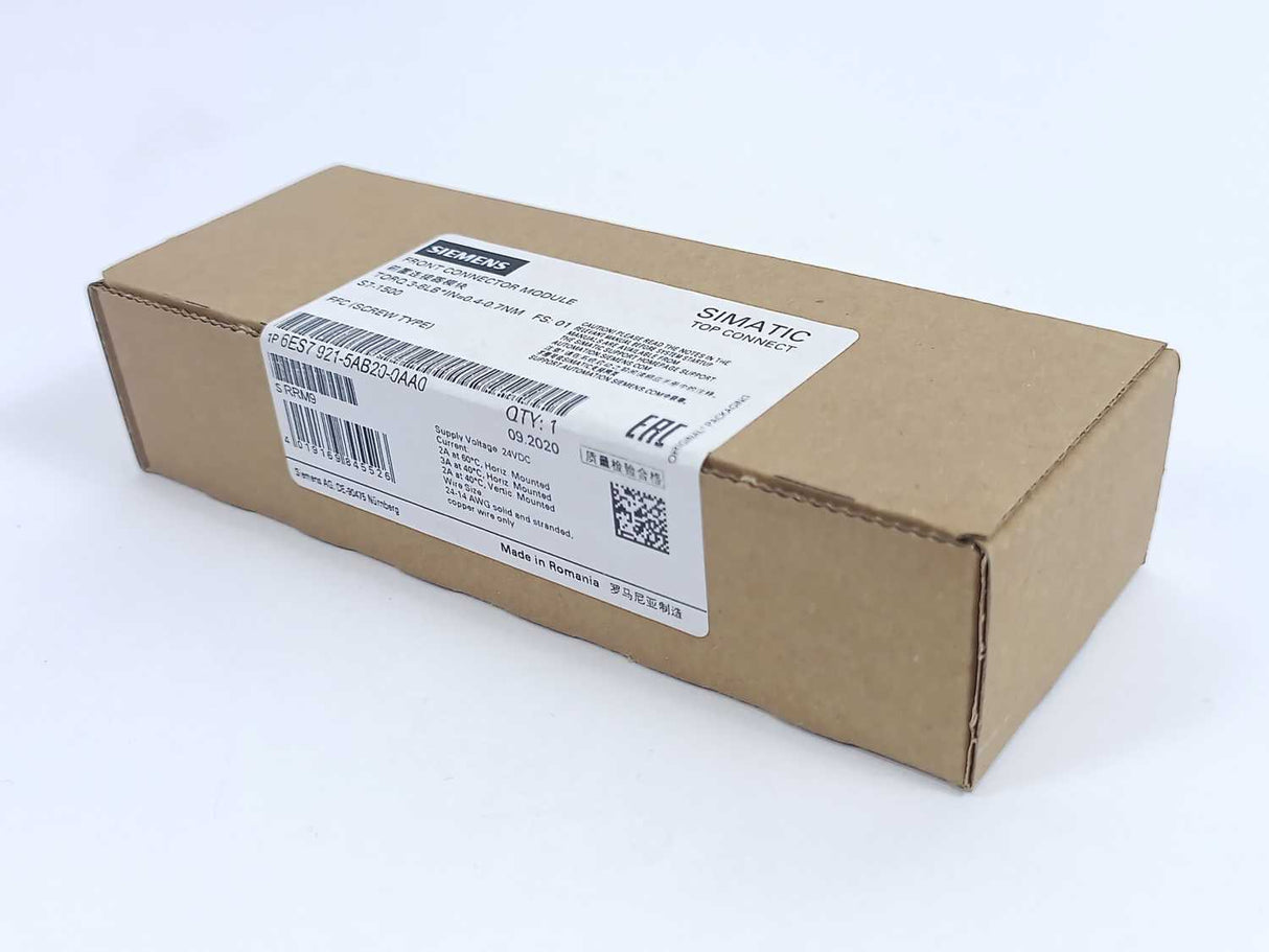 Siemens 6ES7921-5AB20-0AA0 Front Connector Module 4x16 pole