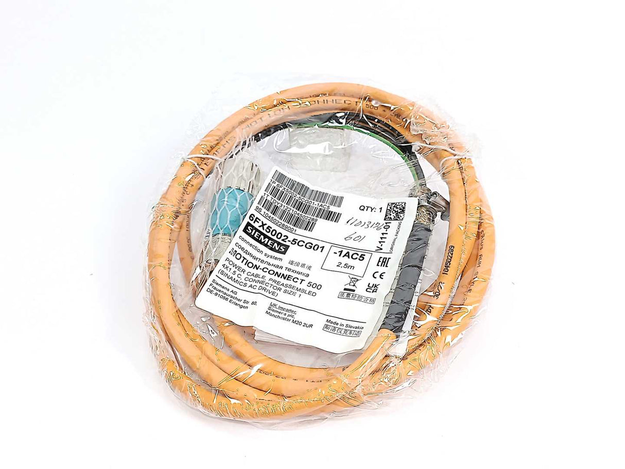 Siemens 6FX5002-5CG01 MOTION-CONNECT 500 Power Cable