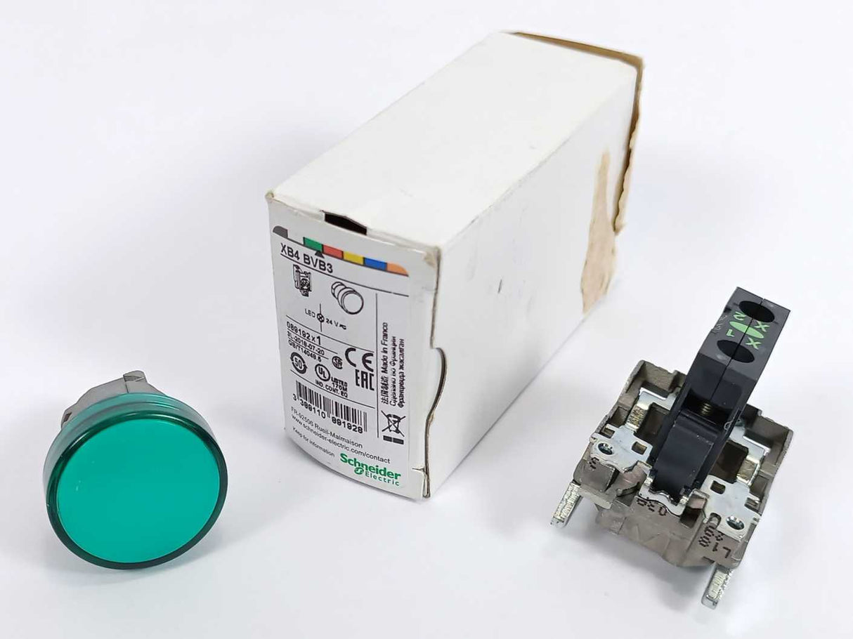 Schneider Electric XB4 BVB3 Pilot Light, Harmony XB4, Batch of 3pcs