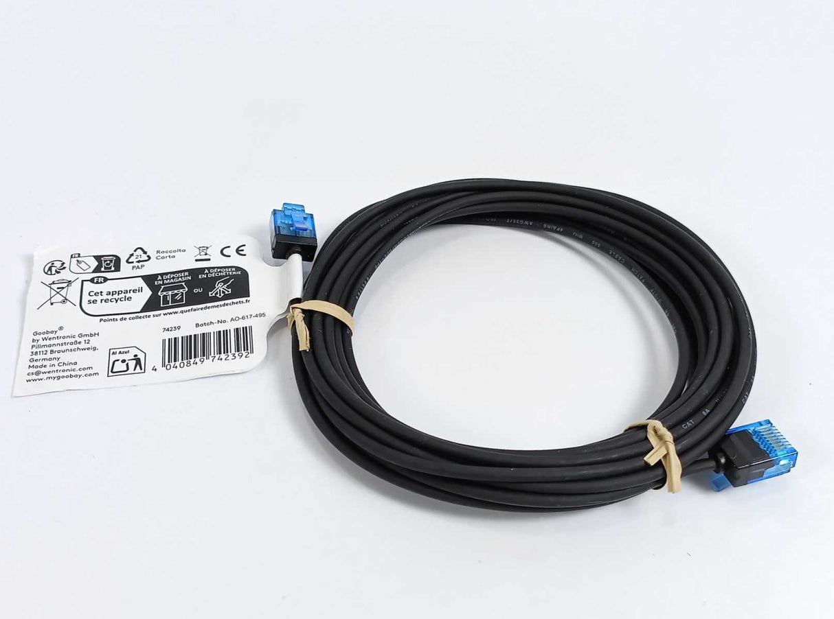 Goobay 74239 Ultra-Flexible-Slim Patch Cable 5m Cable, Batch of 20 Pcs