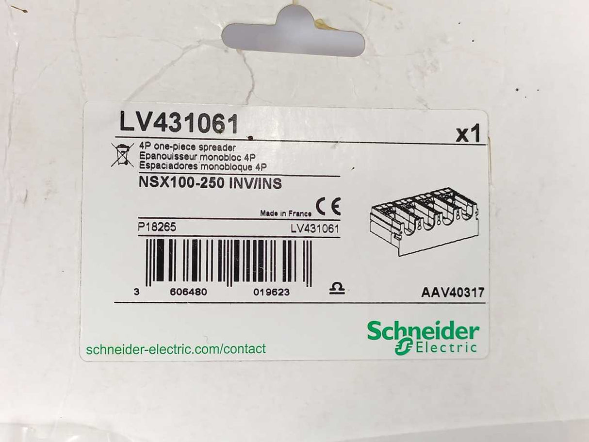 Schneider Electric LV431061 NSX100-250 INV/INS, 4P One-Piece Spreader