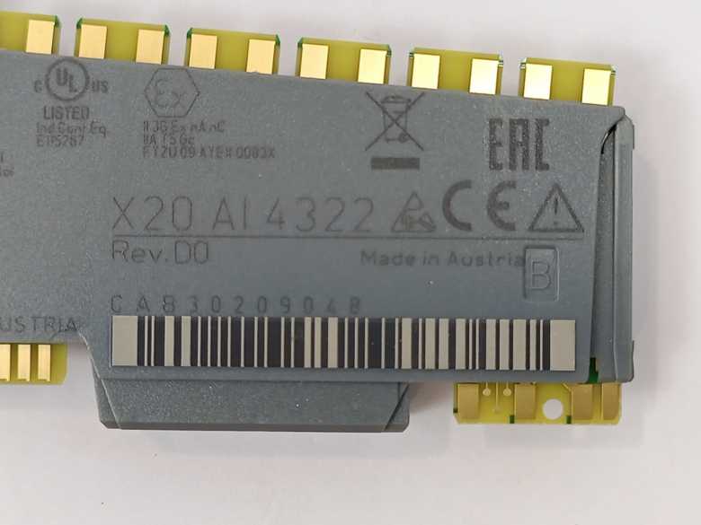 B&R X20 AI 4322 4 Analog Inputs Rev D0