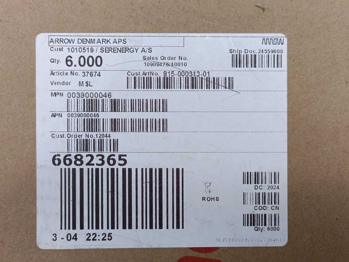 Molex 39000046 MF TERM Crp F 22-28G Crimpterminal, Approx 5500 pcs