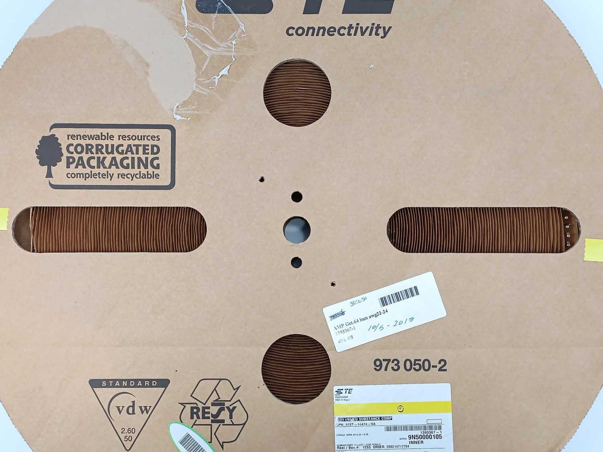 TE Connectivity 1393367-1 AMP GET .64 Female Term SN 22-24G Approx. 8500 pcs