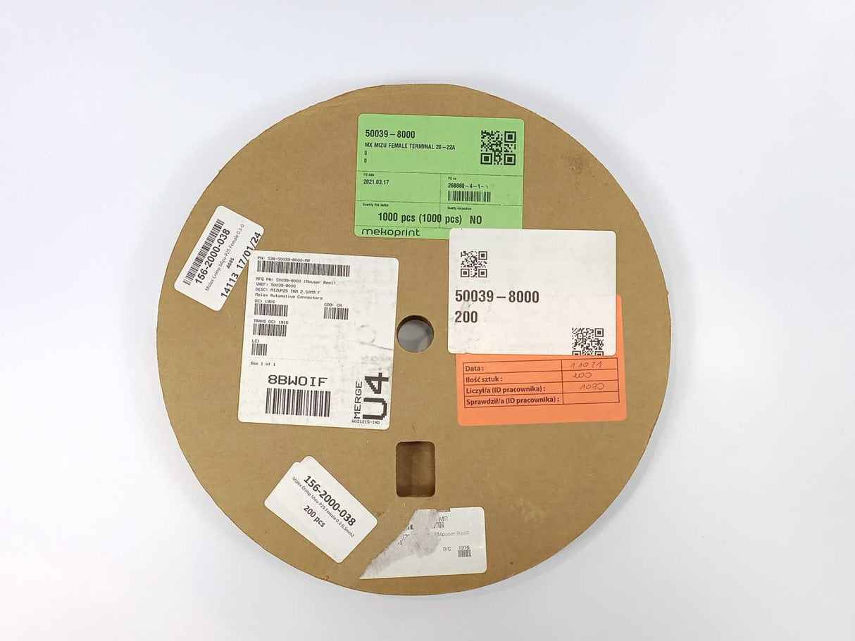Molex 50039-8000 MX Mizu P25  2.50MM F TERM 20-22A Approx 100 pcs