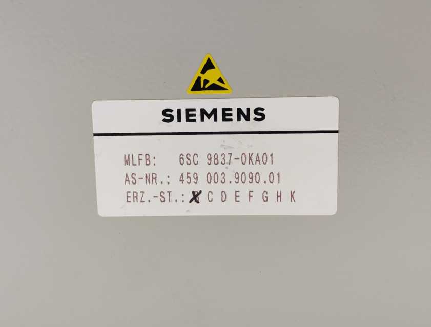 Siemens 6SC9837-0KA01 Operator Interface