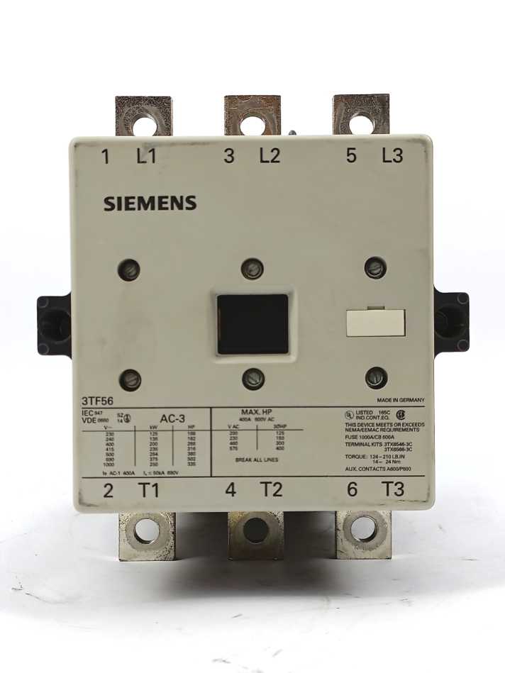 Siemens 3TF5622-0AR0 Contactor 110V Coil AC