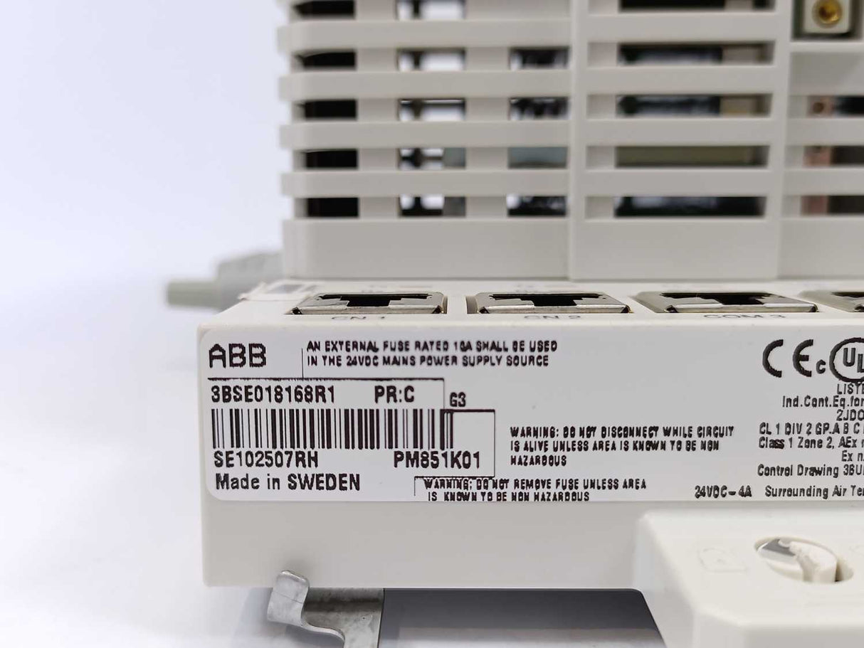 ABB 3BSE018168R1 PM851K01 Processor Unit Kit