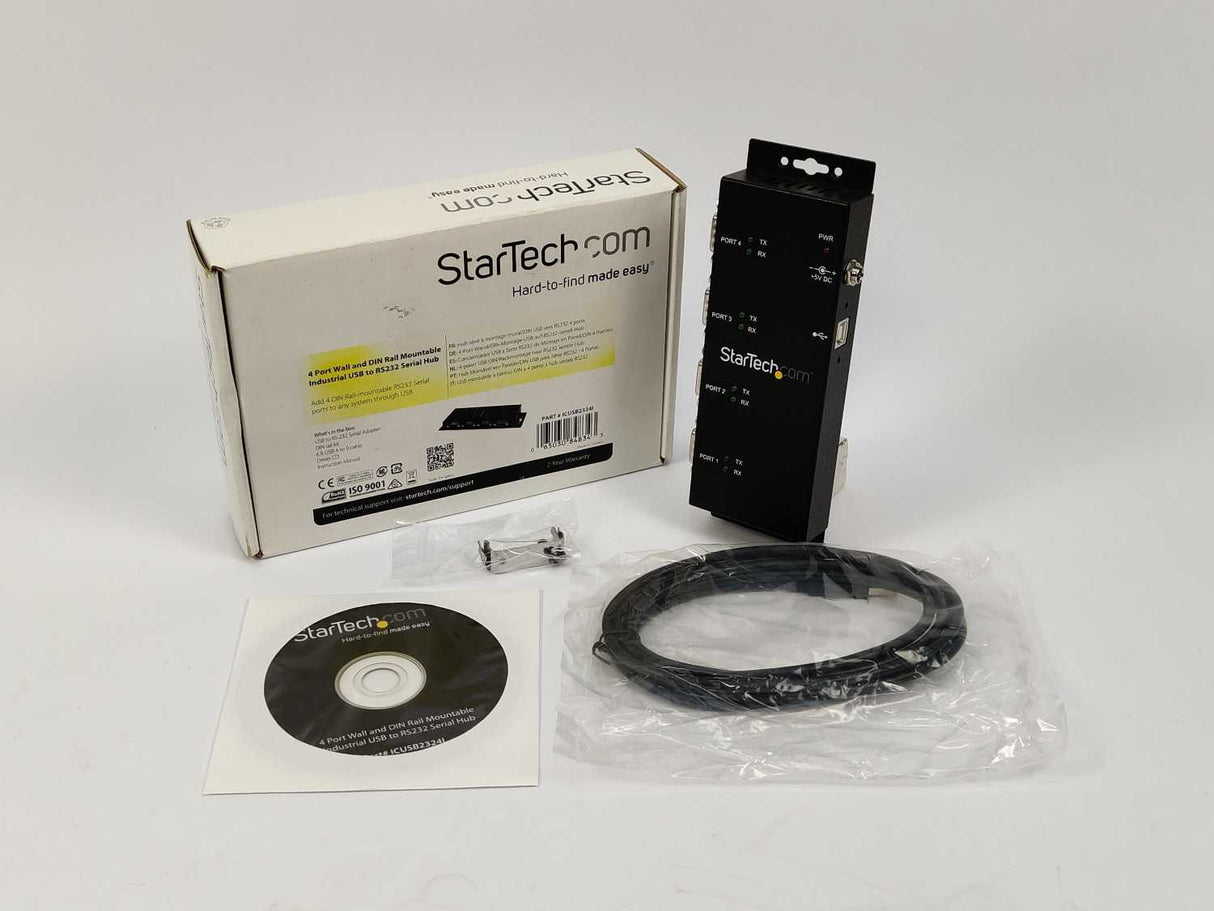 StarTech ICUSB2324I 4 Port USB to DB9 RS232 Serial Adapter Hub