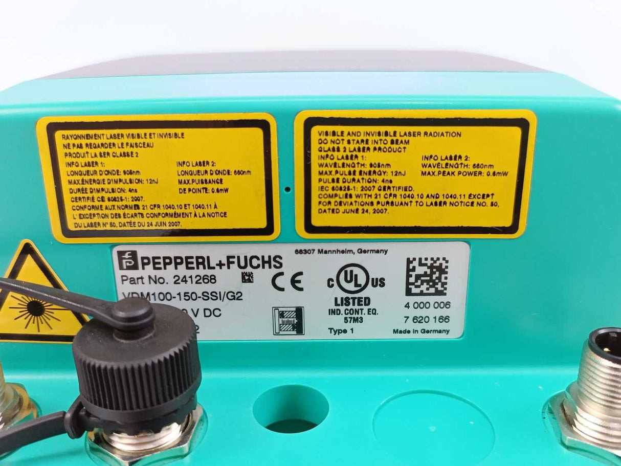 Pepperl+Fuchs 241268 VDM100-150-SSI/G2 Distance Sensor w/ Mounting Bracket