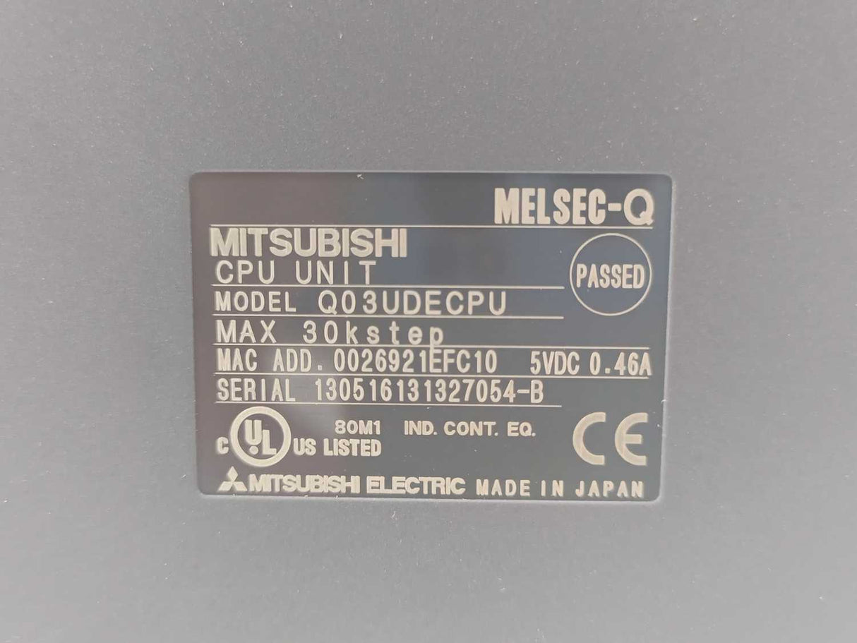 Mitsubishi Q03UDECPU MELSEC-Q CPU Unit