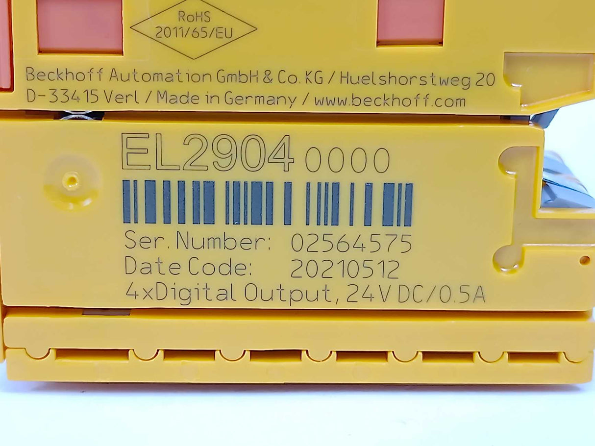 Beckhoff EL2904 4 x digital output 24VDC/0.5A TwinSAFE