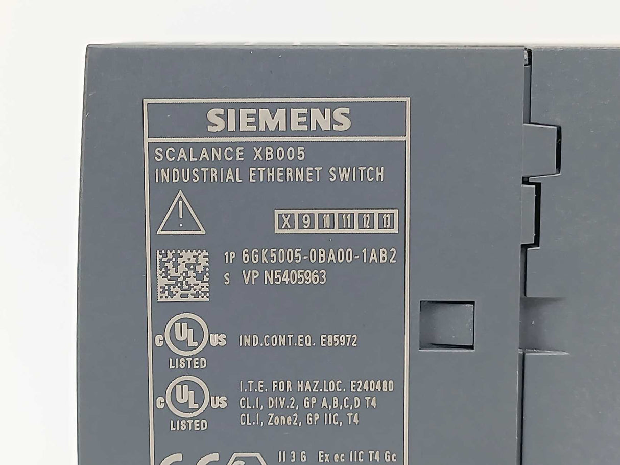 Siemens 6GK5005-0BA00-1AB2 Scalance XB005 Industrial Ethernet Switch