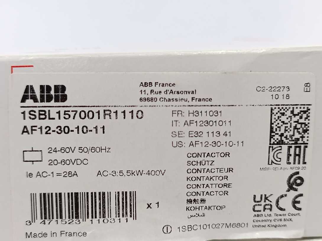 ABB 1SBL157001R1110 AF12-30-10-11 Contactor