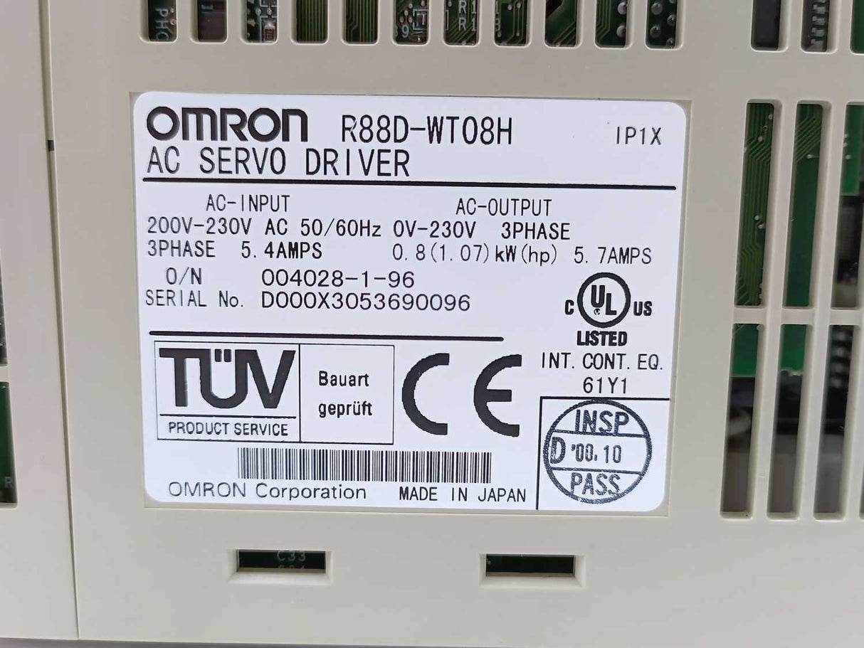 OMRON R88D-WT08H SC Servo Driver
