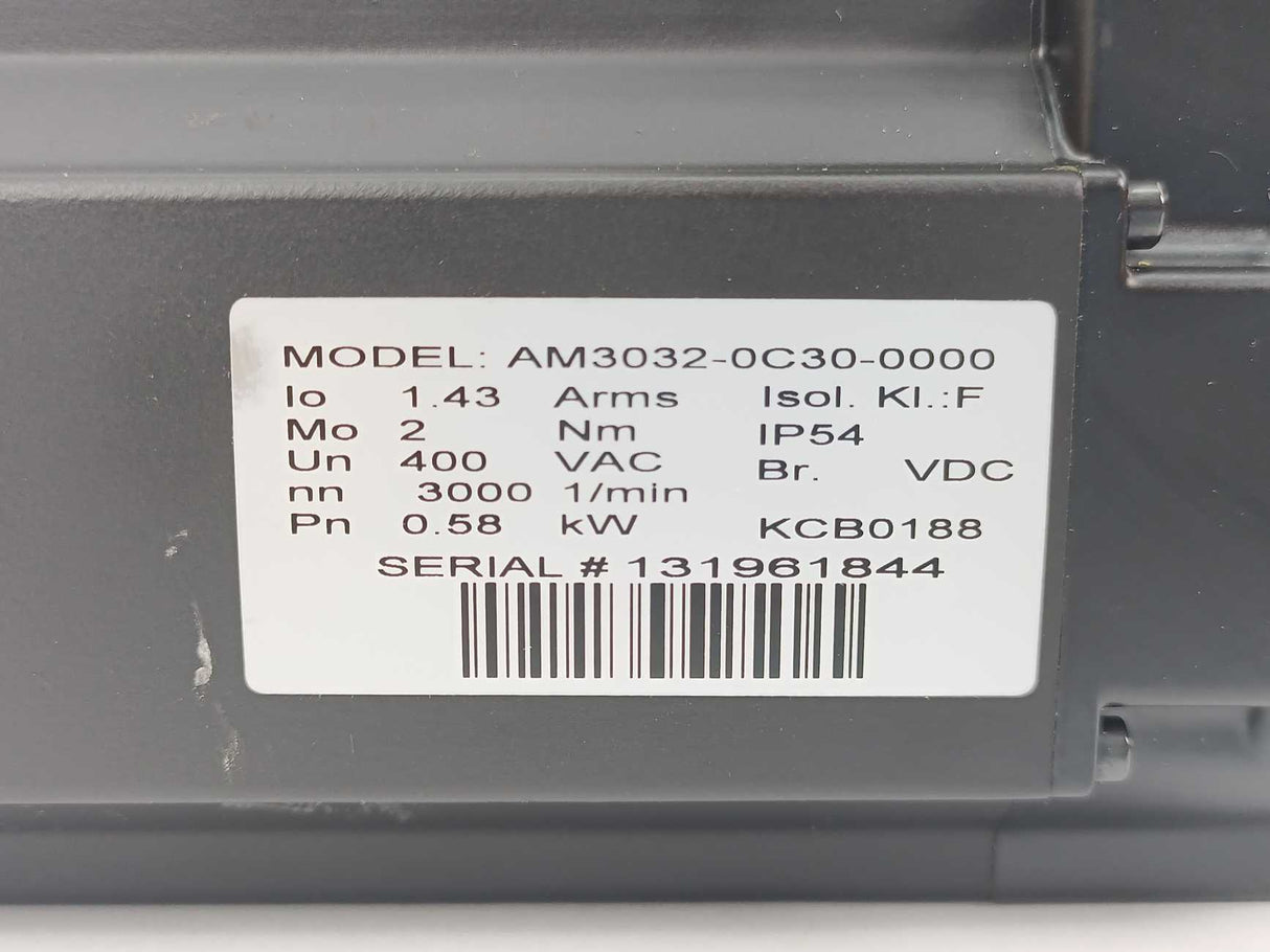Beckhoff AM3032-0C30-0000 Servo Motor 0,58kW
