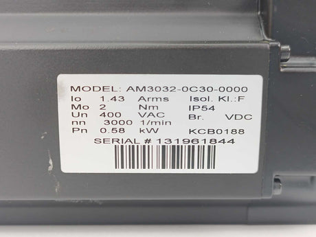 Beckhoff AM3032-0C30-0000 Servo Motor 0,58kW