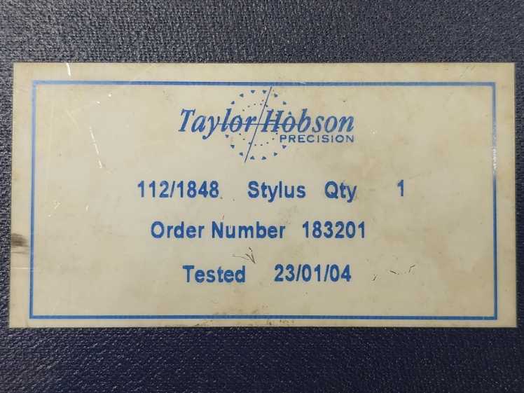 Taylor Hobson 112-1848 Stylus 60mm 2um Radius 90°