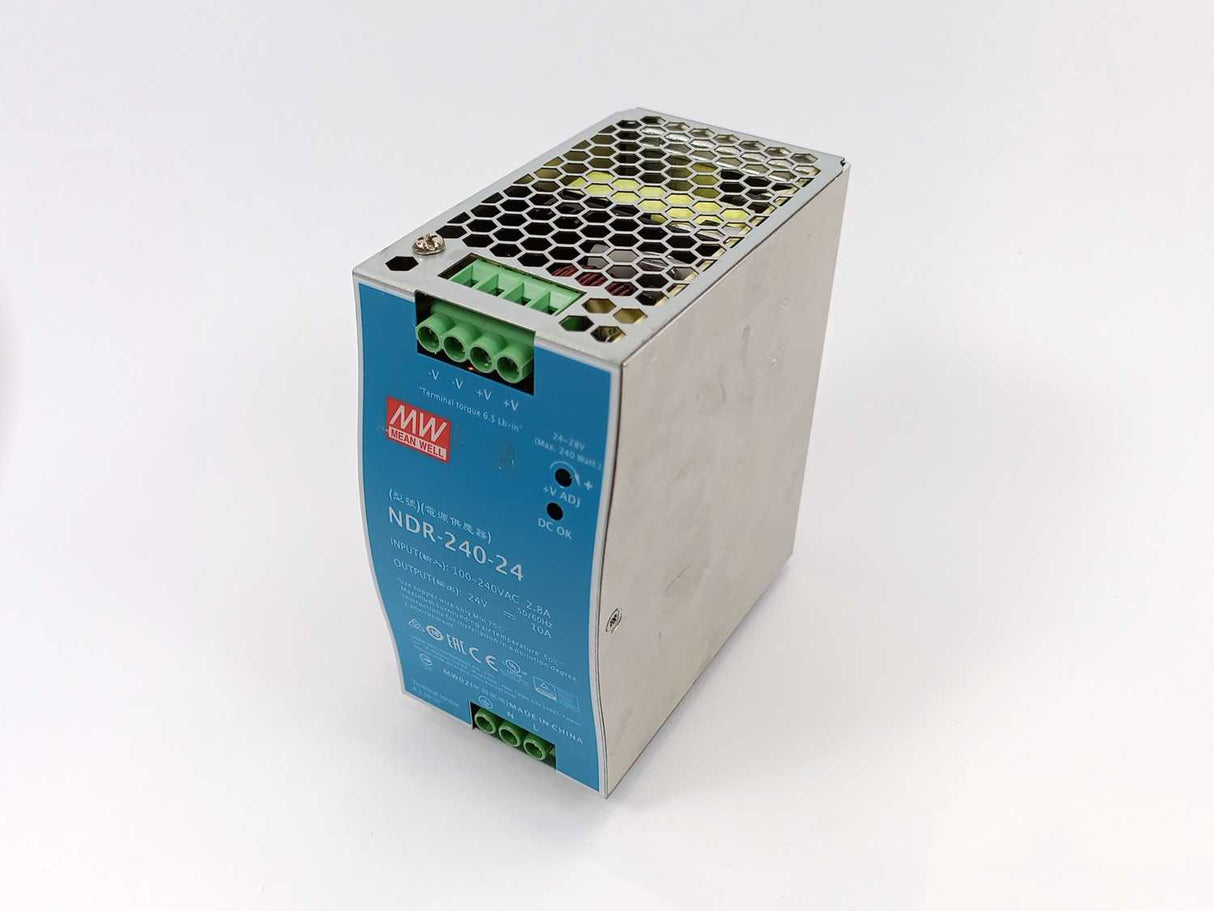 Mean Well NDR-240-24 Industrial DIN Rail Power Supply 24V 10A