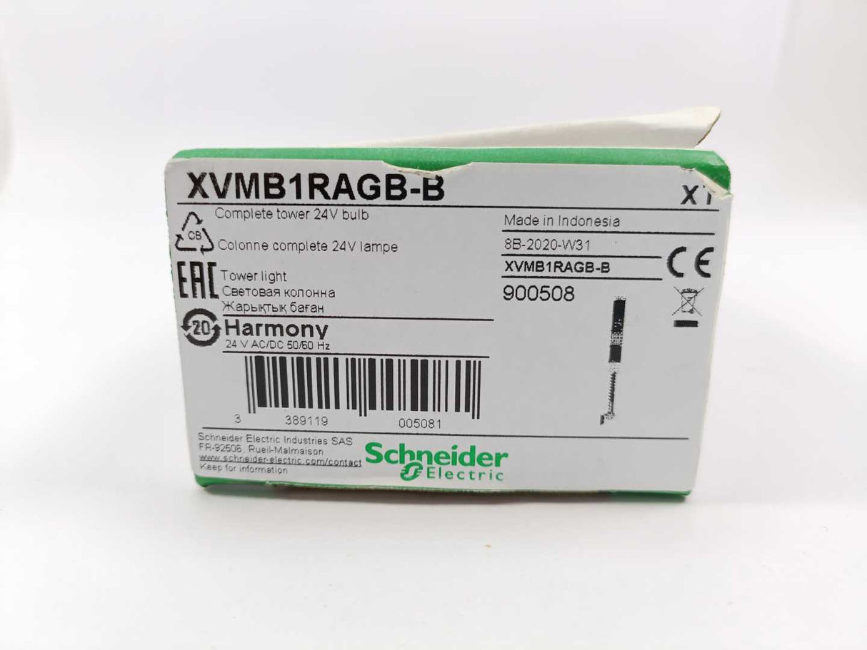 Schneider Electric XVMB1RAGB-B Harmony Tower light , 24V