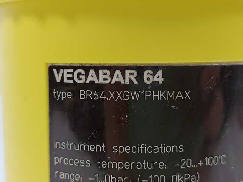 Vega BR64.XXGW1PHKMAX VEGABAR 64 Pressure Transmitter -1...0bar (-100...0kPa)
