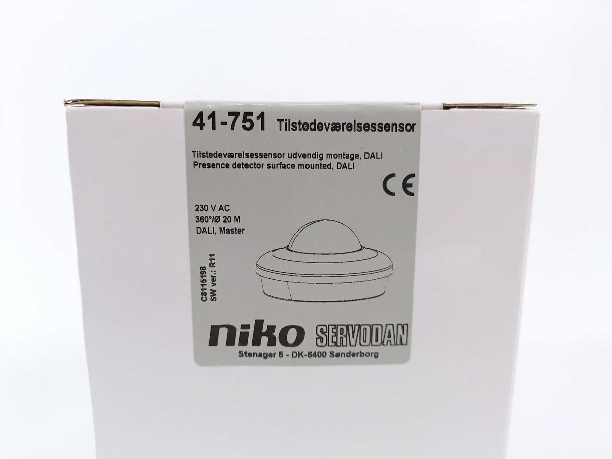 Niko 41-751 941-7510300 Presence Detector Surface-Mounted, Dali Master