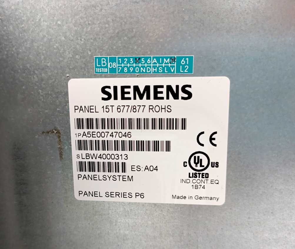 Siemens 6AV7671-1EX01-0BD0 SIMATIC PANEL PC REMOTE KIT, W: A5E00747046