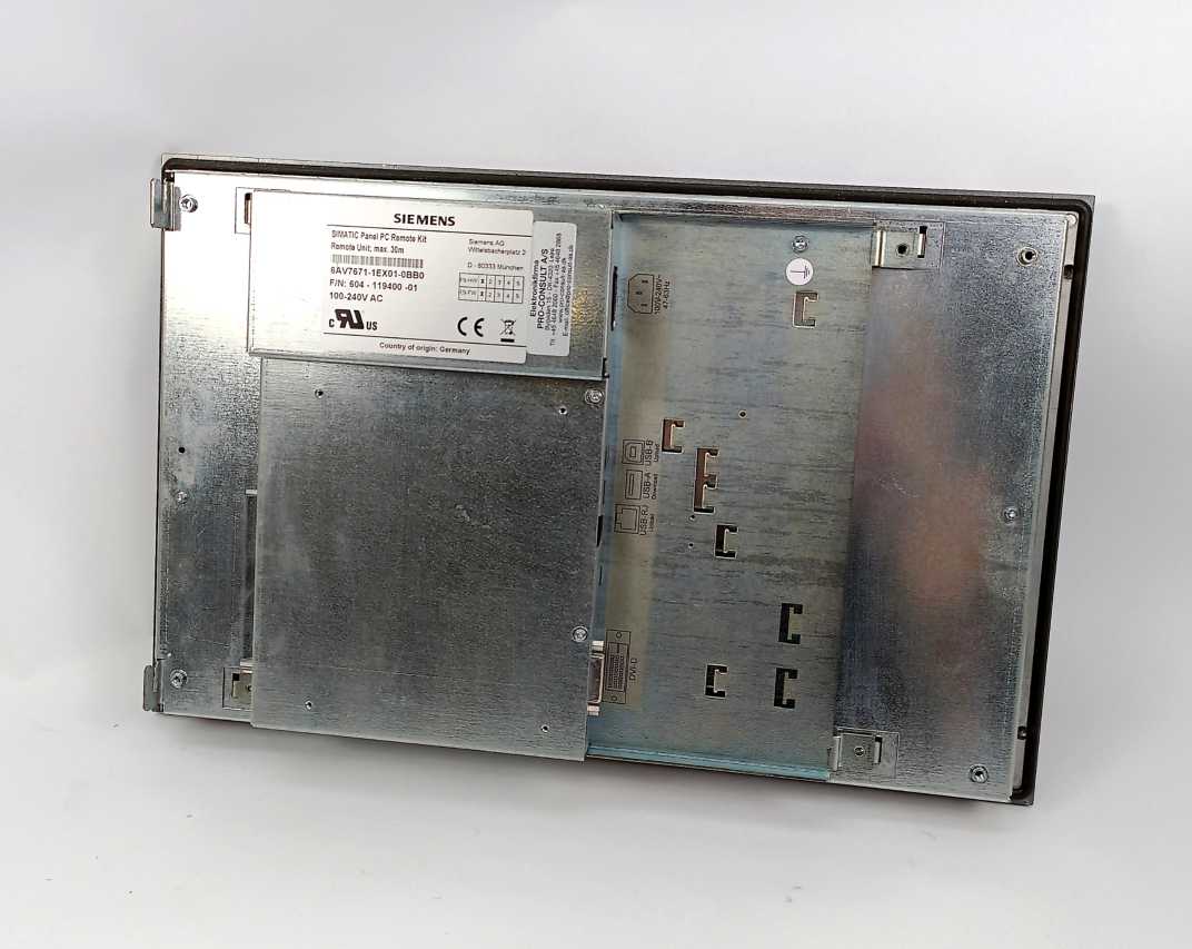 Siemens 6AV7671-1EX01-0BB0 SIMATC Panel PC A5E00747046 Display.