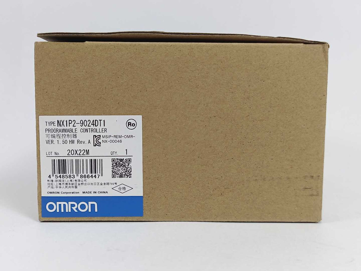 OMRON NX1P2-9024DT1 Programmable Controller, used one time