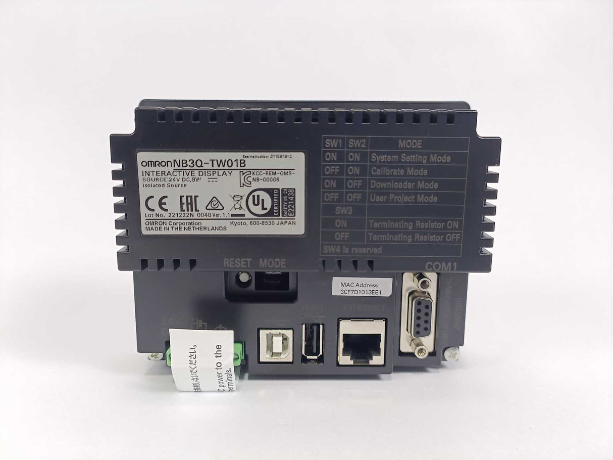 OMRON NB3Q-TW01B Touch screen HMI