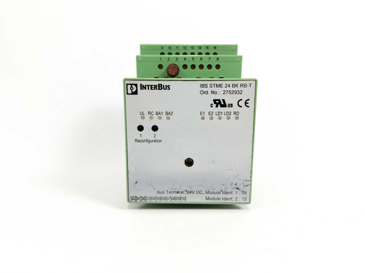 Phoenix Contact 2752932 IBS STME 24 BK RB-T Bus Terminal 24VDC