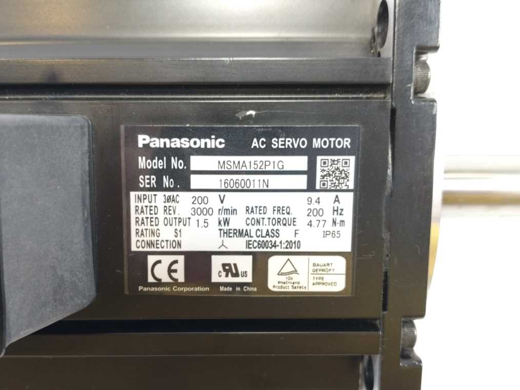 Panasonic MSMA152P1G AC Servo Motor