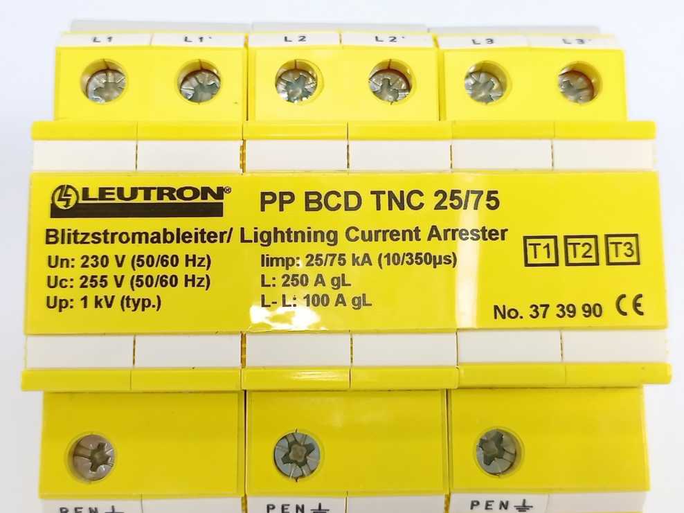 Leutron 373990 PP BCD TNC 25/75 Lightning Current Arrester