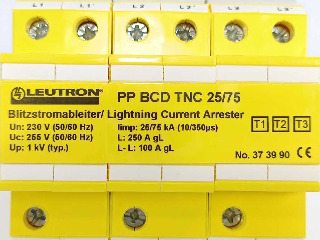 Leutron 373990 PP BCD TNC 25/75 Lightning Current Arrester