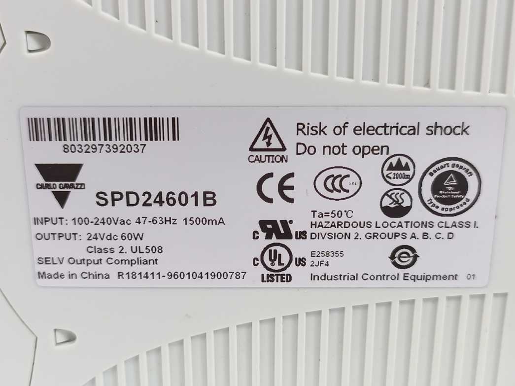 Carlo Gavazzi SPD24601B AC/DC Converter 24VDC-2.5A 100-240VAC 47-63Hz