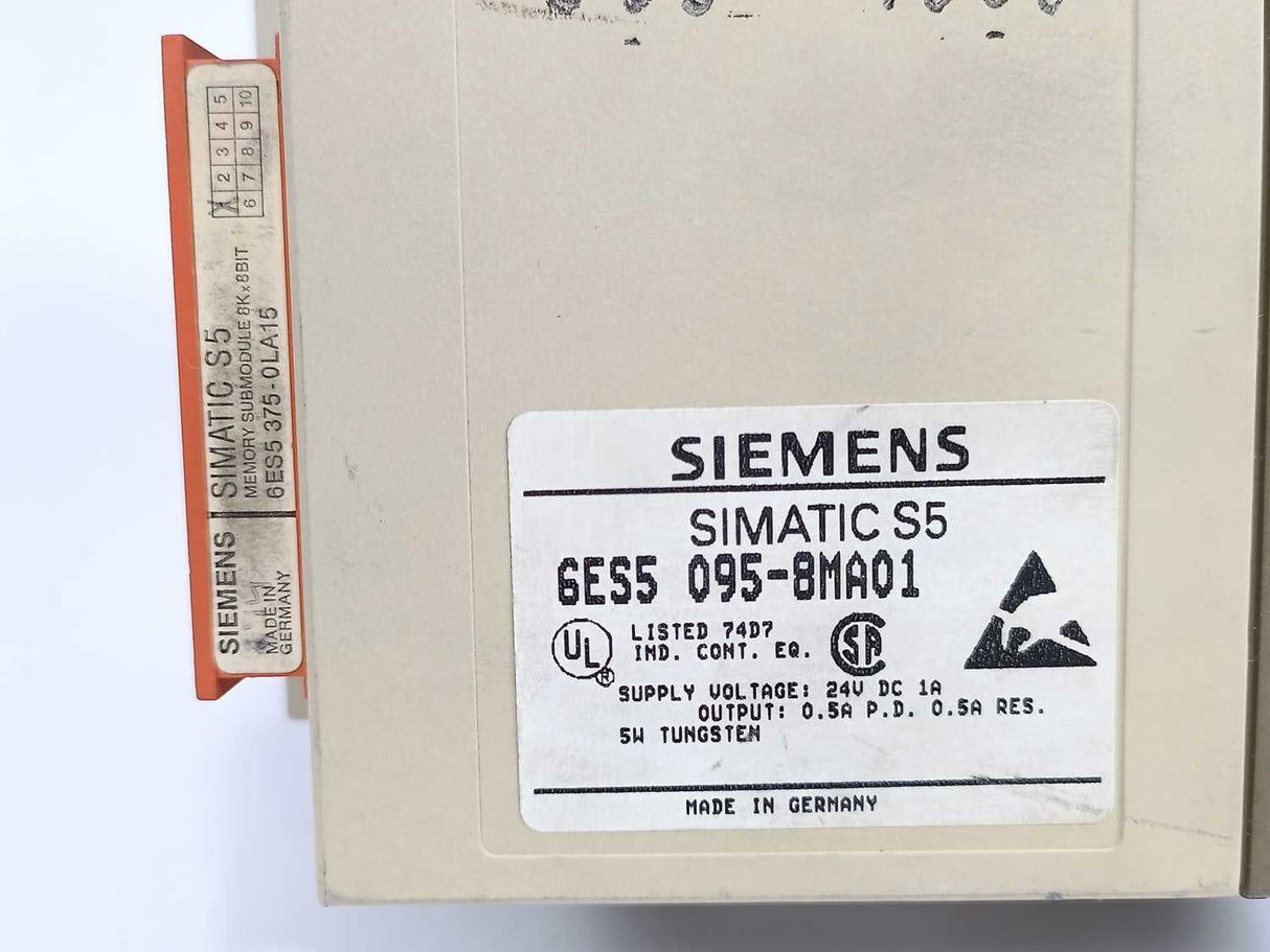 Siemens 6ES5095-8MA01 SIMATIC S5-95U Programmable Controller