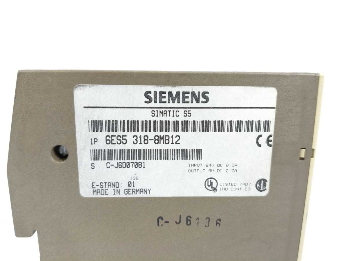 Siemens 6ES5318-8MB12 SIMATIC S5 Interface 24VDC 0.5A