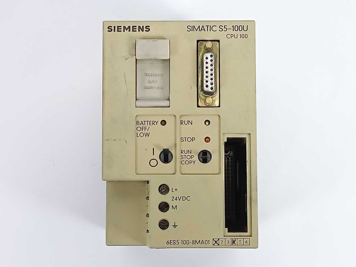 Siemens 6ES5100-8MA01 Central Processing Unit for S5-100U