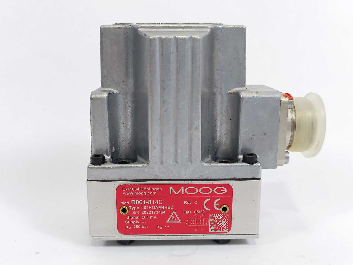 Moog D061-814C Rev. C, J09HOAM4HB2 Servo Valve