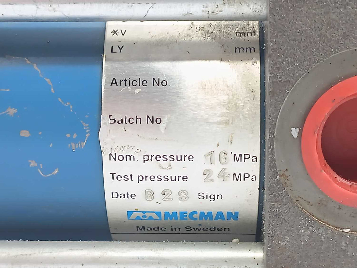 Mannesmann Rexroth Mecman 250 H , Hydraulic Cylinder B: 50mm, R: 25mm, S: 25mm,
