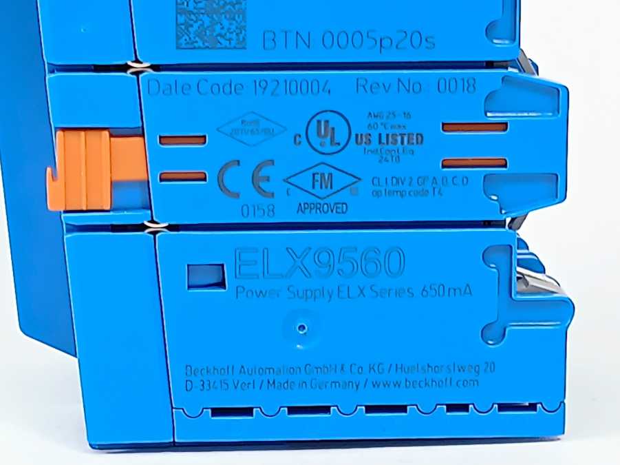 Beckhoff ELX9560 Power supply terminal, 24 V DC, electrically isolated