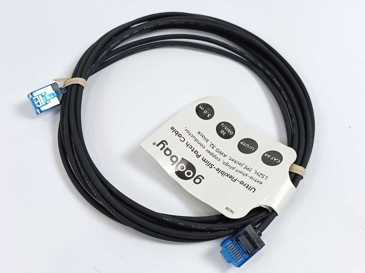 Goobay 74238 Ultra-Flexible-Slim Patch 3 Meter Cable 10 Pcs.