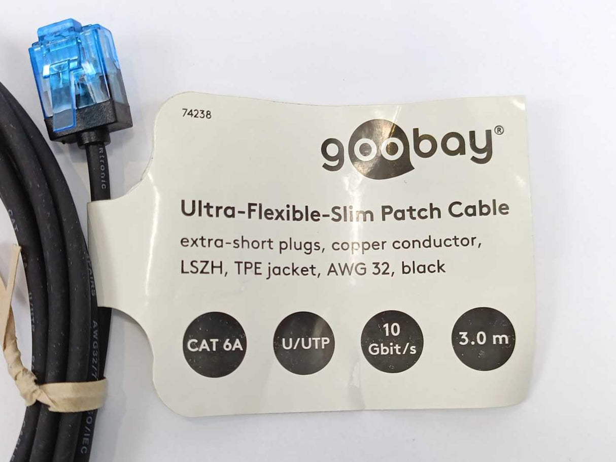Goobay 74238 Ultra-Flexible-Slim Patch 3 Meter Cable 10 Pcs.