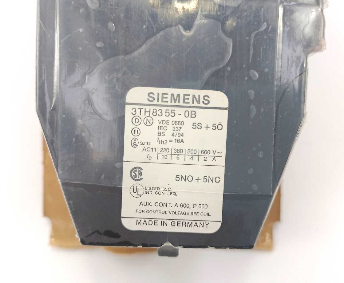 Siemens 3TH8355-0B Control Relay