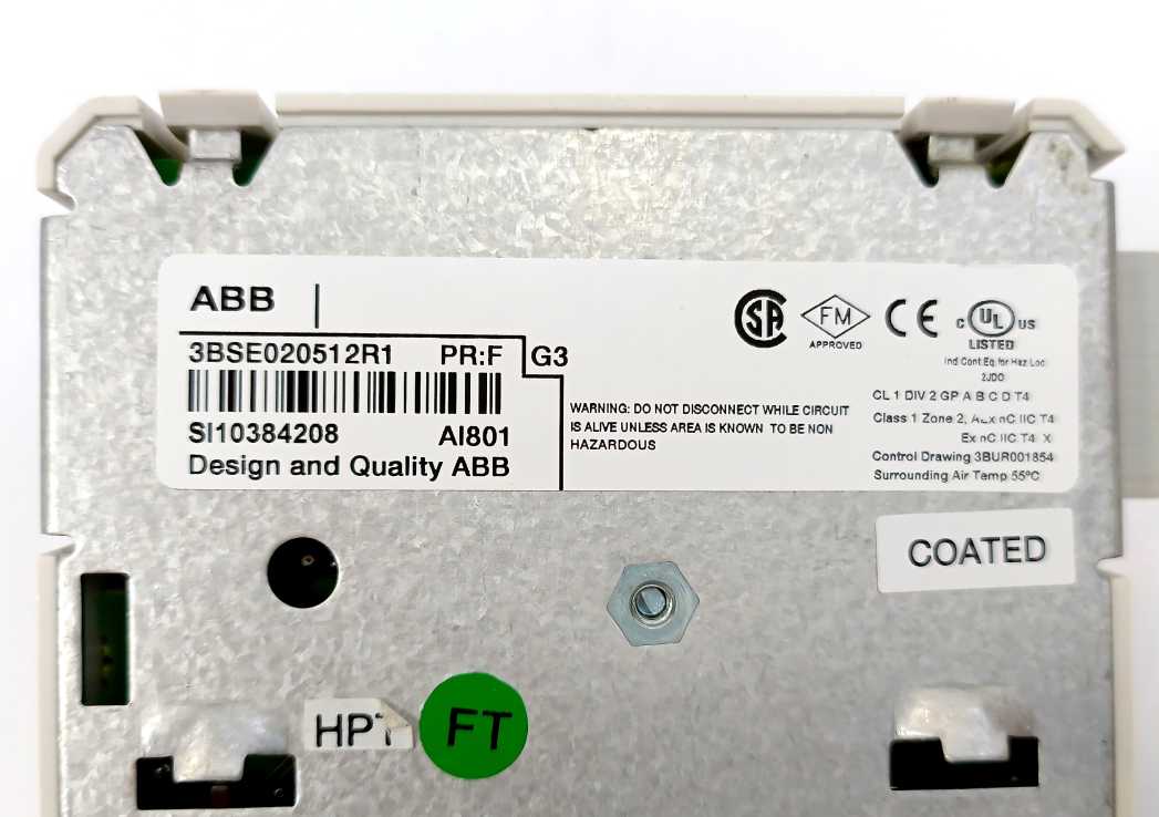 ABB 3BSE020512R1 AI801 8 ch. Analog Input Module