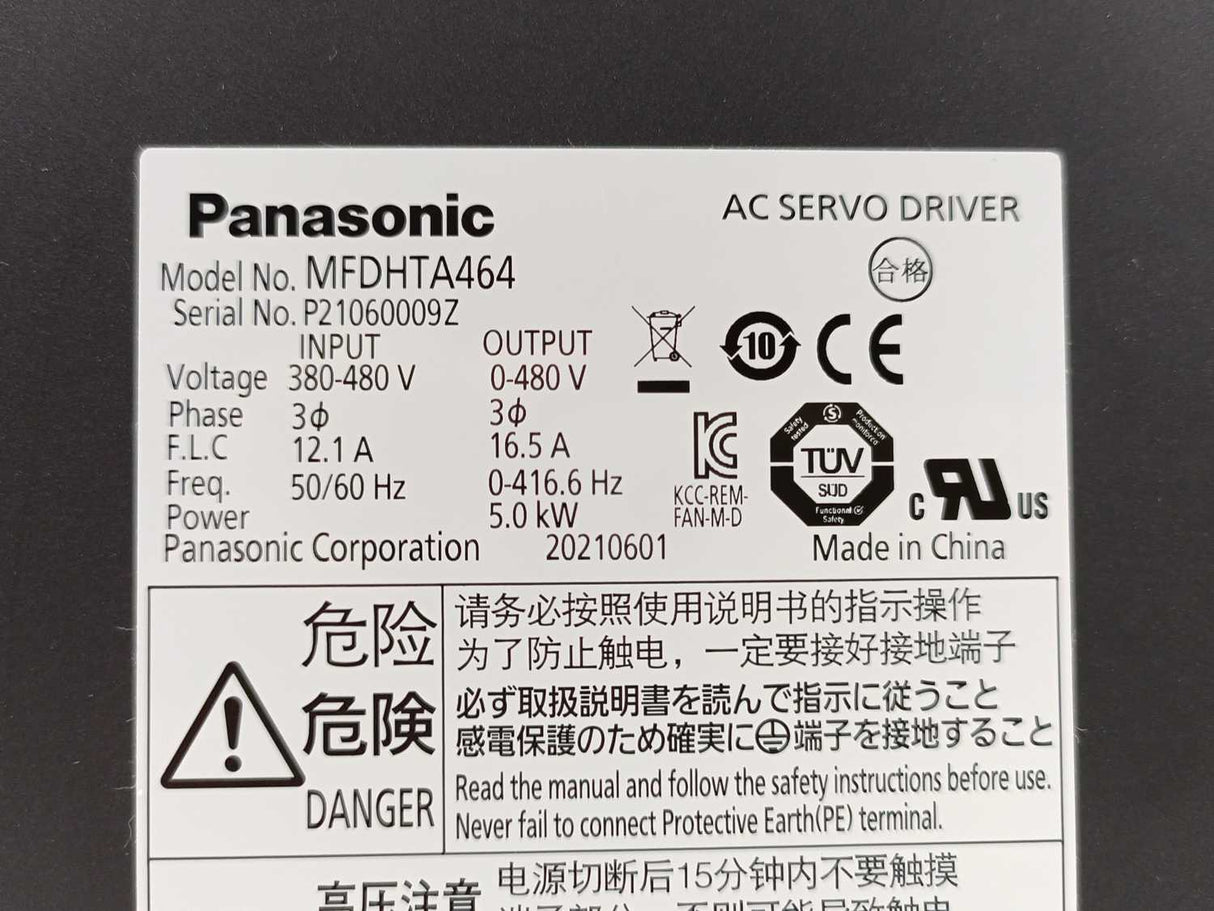 Panasonic  MFDHTA464 MINAS A5 Family AC Servo Driver