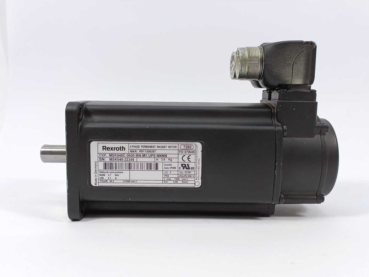 Bosch / Rexroth R911306387 MSK040C-0600-NN-M1-UP0-NNNN Magnet Motor