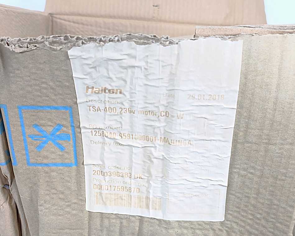 Halton TSA-400 230V Motor, C0=W Swirl diffuser